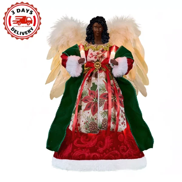 The black angel tree topper's delivery time is 3 days to the US and Germany