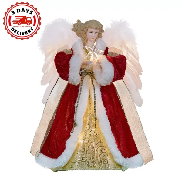 The white angel tree topper's delivery time is 3 days to the US and Germany