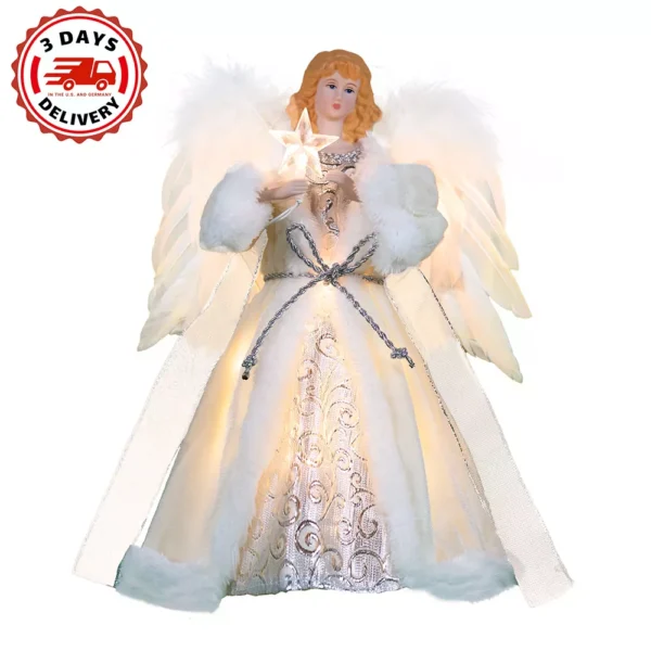 The white angel tree topper's delivery time is 3 days to the US and Germany