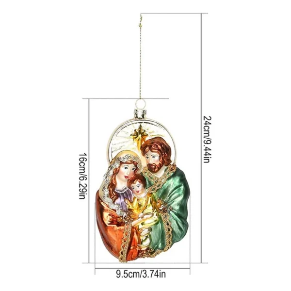 The size of baby Jesus nativity vintage Christmas tree decoration hanging ornament