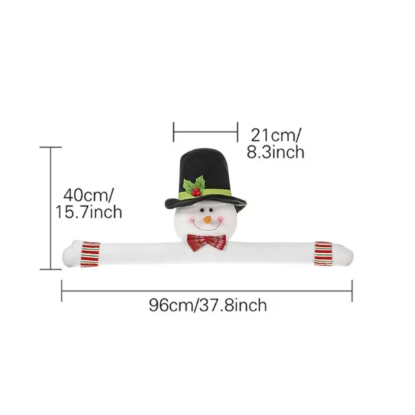 The size of the snowman Christmas tree topper