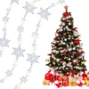 The crystal Christmas tree garlands effect on Christmas tree