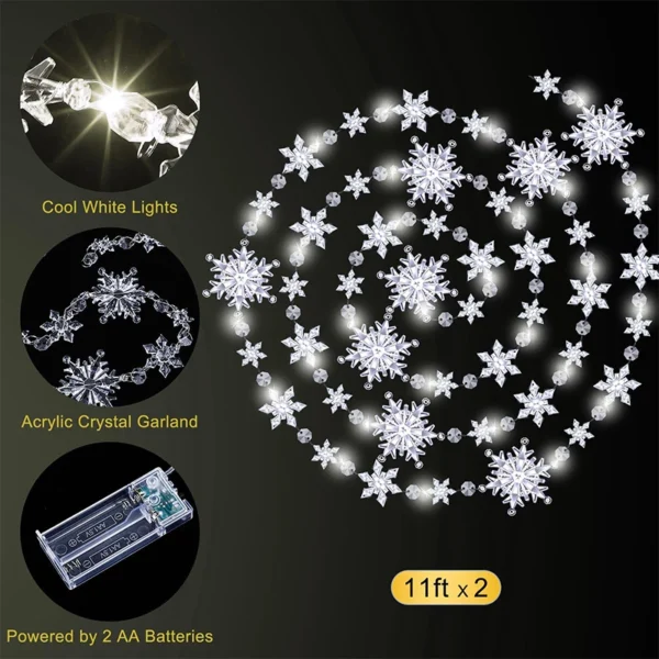 The details of crystal Christmas tree garlands