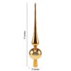 The height of gold finial tree topper is 11 inches