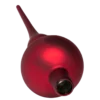 The side of red matte glass spherical finial Christmas tree topper