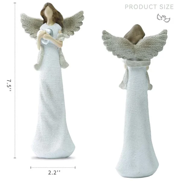 The height of guardian angel statue is 7.5inch, width is 2.2 inches