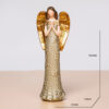 The product size of gold guardian angel statue, Height is 10.2 inches