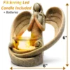 There product size of praying angel statue candle holder