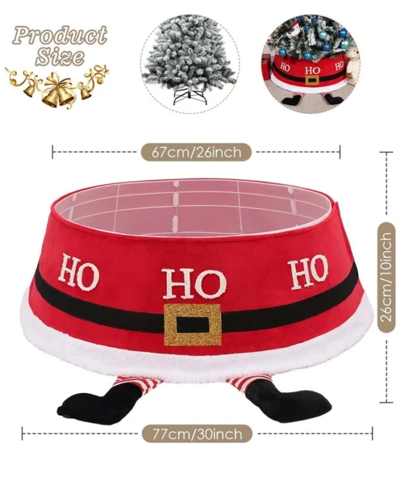 The product size of red Christmas tree collar is 30 inches