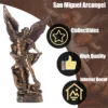 The features of gold St Michael Angel Statue