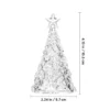 The height of crystal Christmas tree night light tabletop color-changing decoration is 4.13in, width is 2.24in