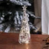 The style D glass Christmas tree desktop ornaments shining luminous night light, front