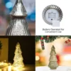 The details of vintage tower shaped glass Christmas tree