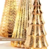 The champagne gold mercury finish glass Christmas tree are made of borosilicate glass.