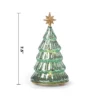 The height of star lit pine tree glass Christmas tree is 7.5 inch