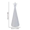 The height of LED light changing glass Christmas tree is 9.4in, width is 3.22in