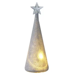 The front od LED light changing glass Christmas tree