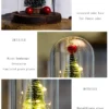 The details of glass cover Christmas tree led glowing desktop ornament