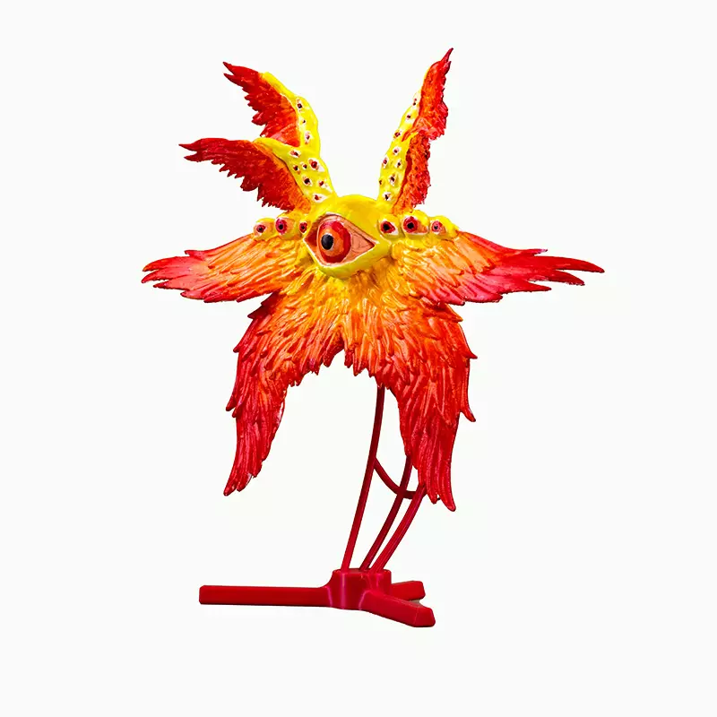 Side of red big eye Seraphim biblically accurate angel tree topper