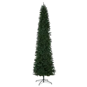 Front of 10ft slim artificial Christmas tree