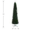 This slim artificial Christmas tree is 10 feet tall and 37 inches wide