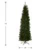 This slim artificial Christmas tree is 7.5 feet tall and 30 inches wide