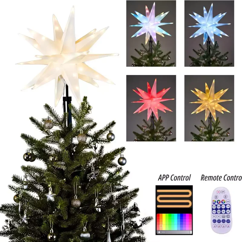 The color of the Moravian Star Tree Topper can be changed