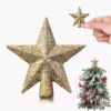 A gold mini star tree topper