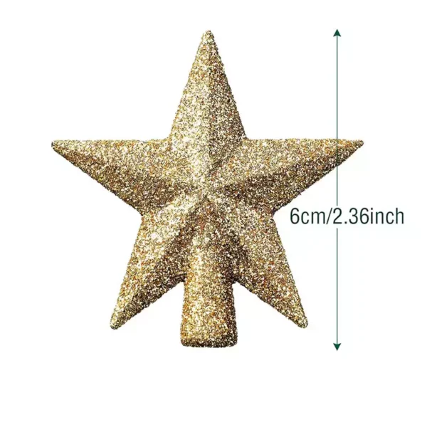 The height of the gold mini star tree topper is 2.36 inch