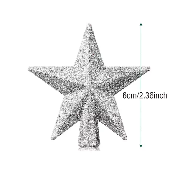 The height of the silver mini star tree topper is 2.36 inch