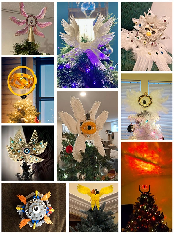 There are ten biblically accurate angel tree toppers