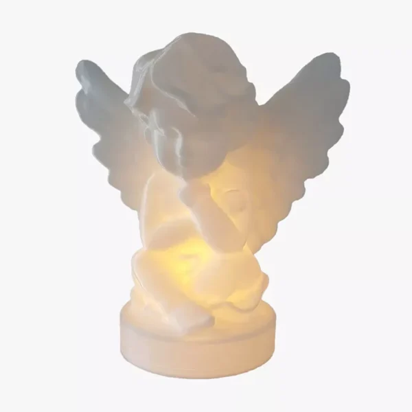 A lighting Cherub angel figurine