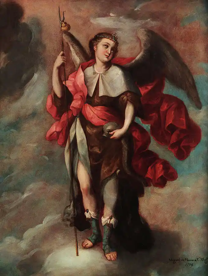 A painting of Archangel Raphael