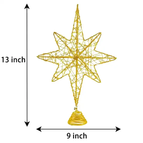 The measurement of a Bethlehem star tree topper.