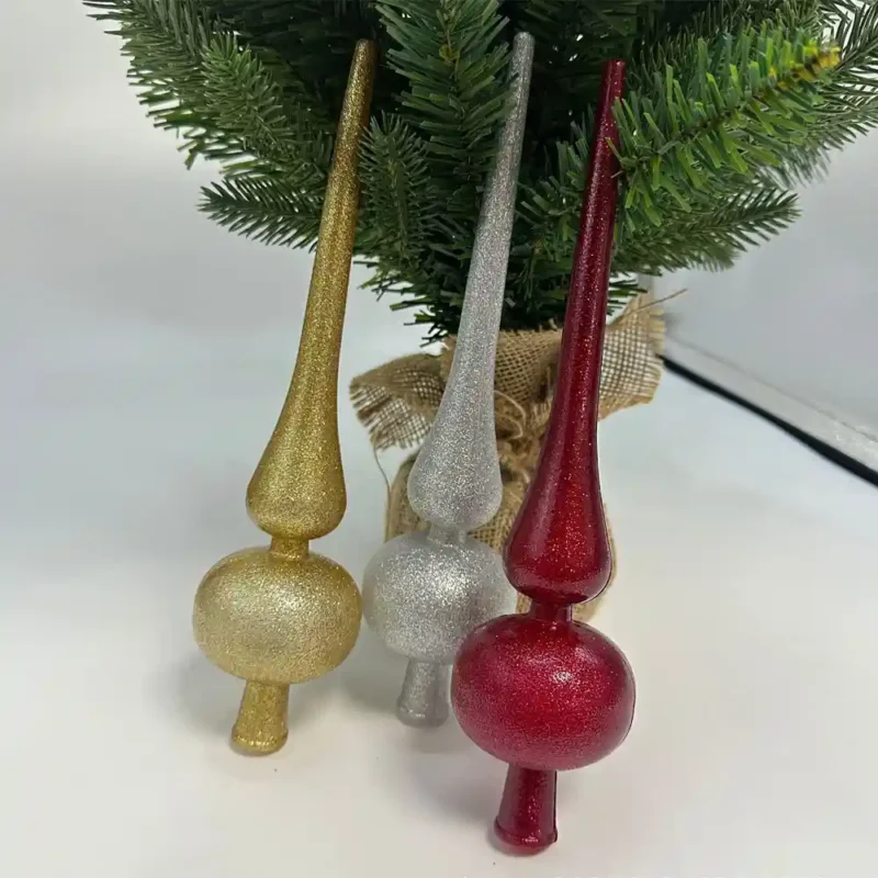 There are three plastic finial tree toppers.