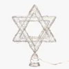 A silver Star of David xmas tree topper.