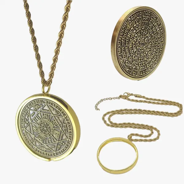 A gold seal of the Seven Archangels.