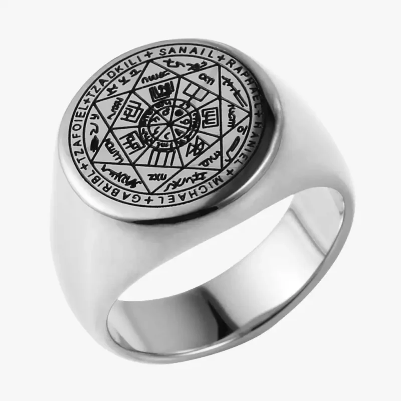 A silver ring.