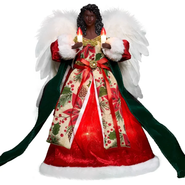 Enhanced version of this animated red black angel tree topper