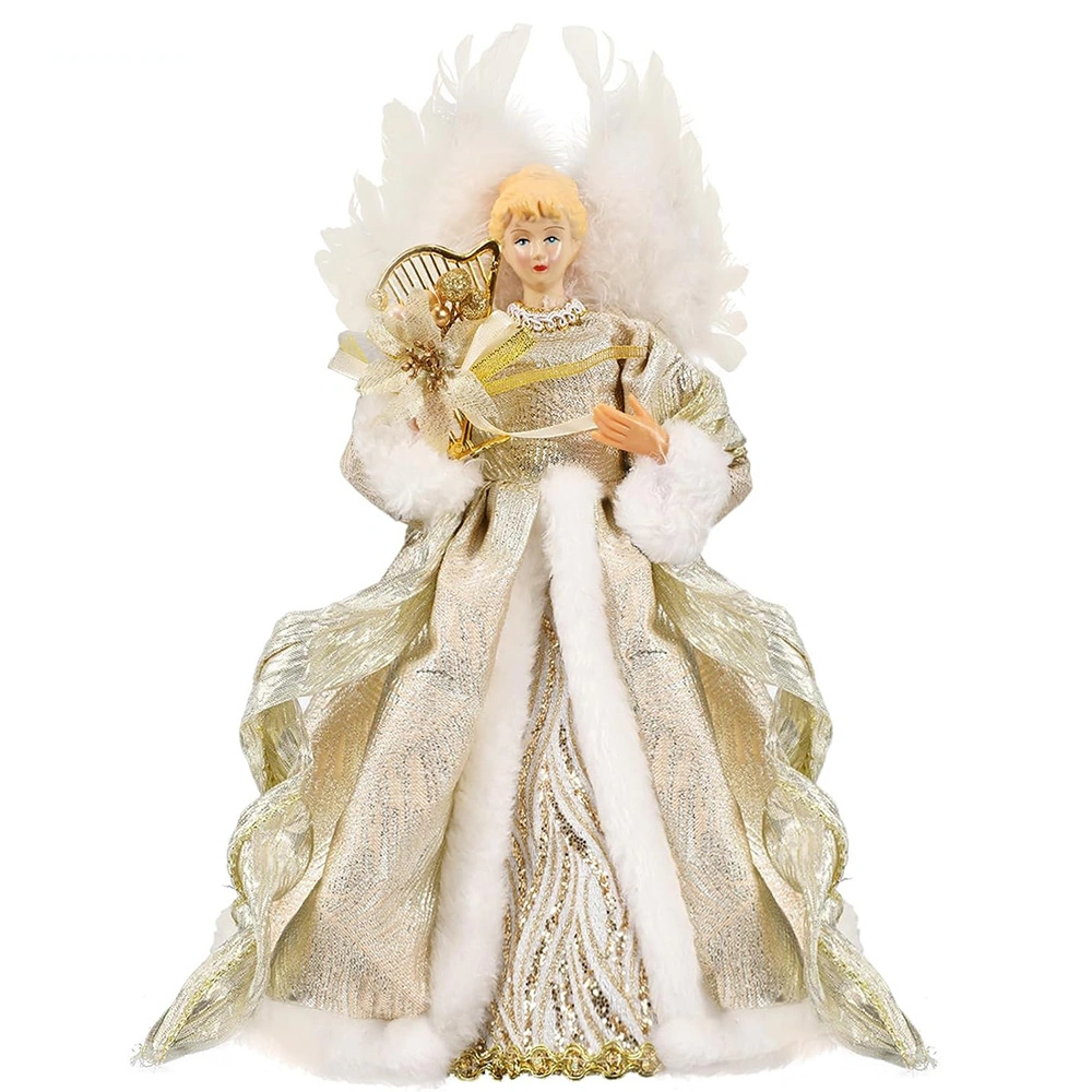 gold fearless dress eras tour Kurt Adler 16-Inch Red/Gold Black Angel Tree Topper